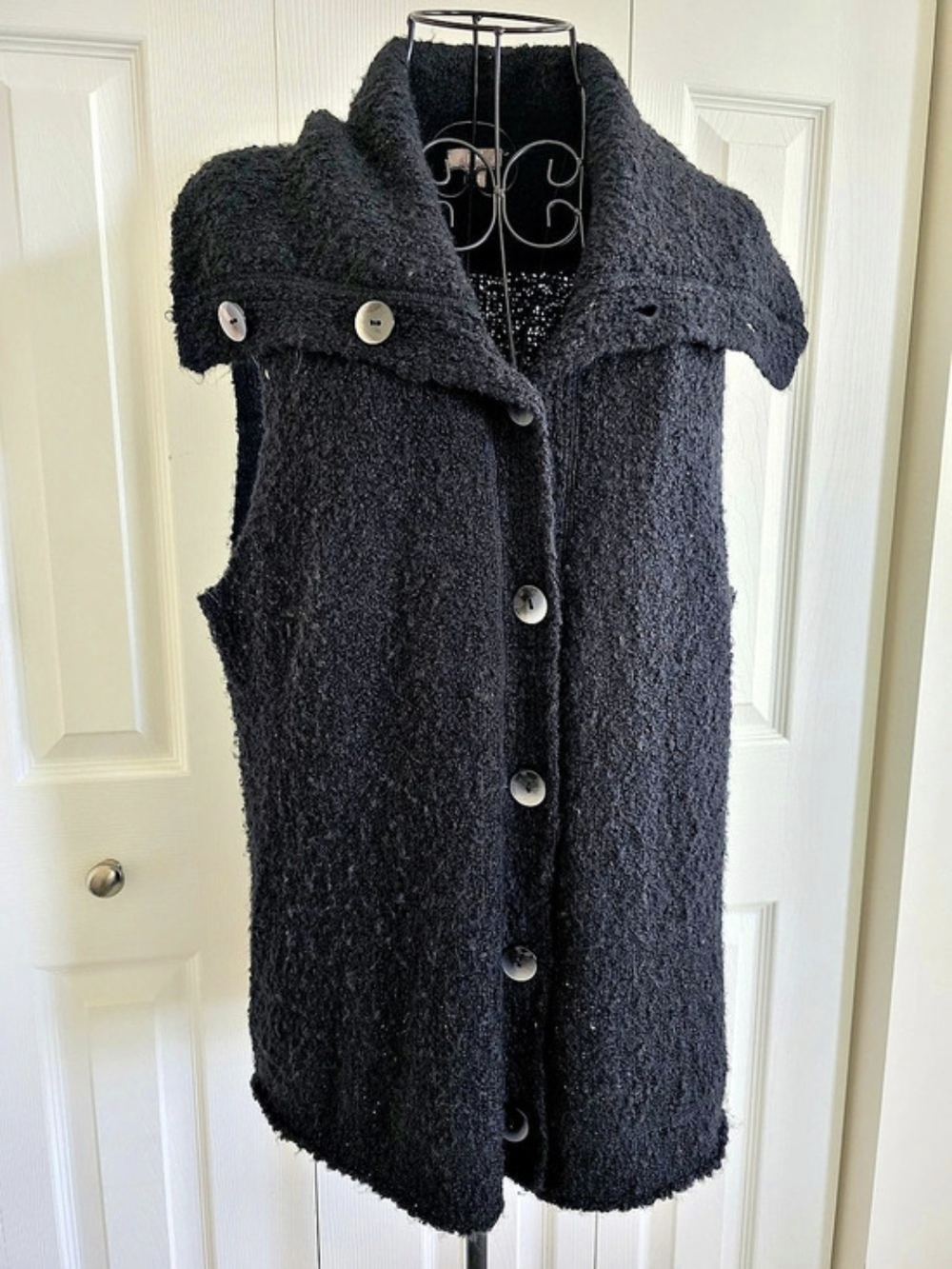J. Jill Black Knit Cardigan Size L